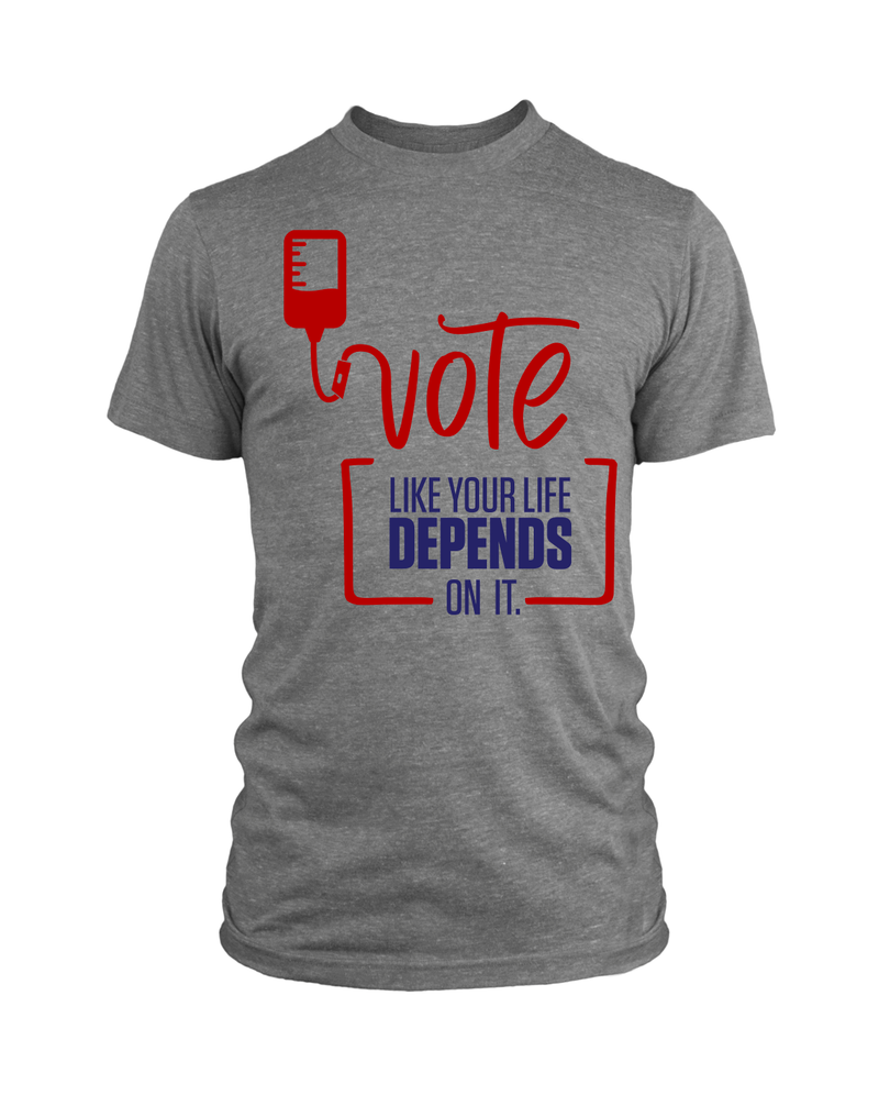 thumbnail image 2 of "Vote Like Your Life Depends On It" Face Mask - Black Reusable Respiratory Protection 2 of 13