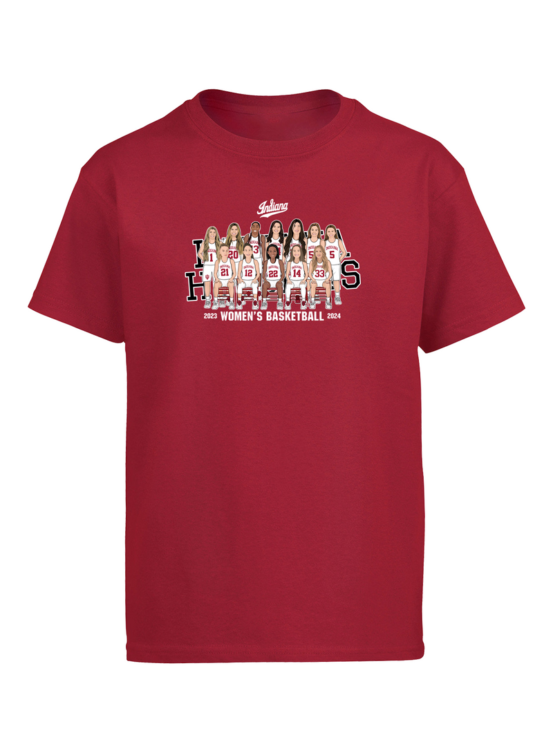 Official Indiana Women's Basketball Team Tee: 2023-2024 - Youth