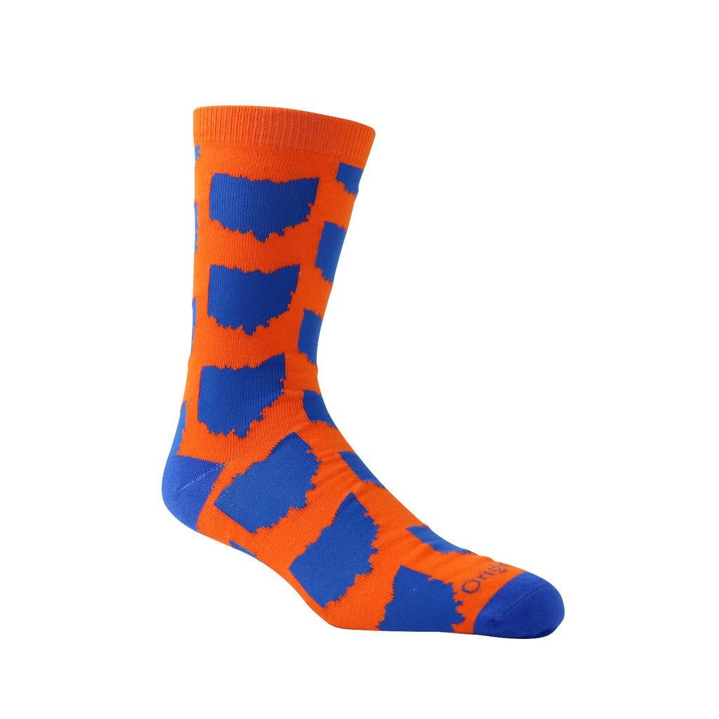 All Over OH Socks - Orange/Blue - Originalitees