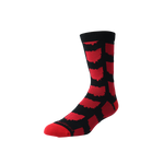 All Over OH Socks - Black/Red - Originalitees