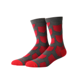 All Over OH Socks - Grey/Red - Originalitees