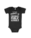 Future Product of Cincinnati Public Schools Short Sleeve Onesie - Charcoal Black - Originalitees