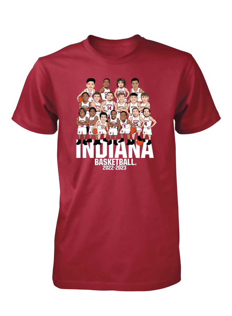 NEW Indiana Men's Basketball Team Tee: 2022-2023 - Adult