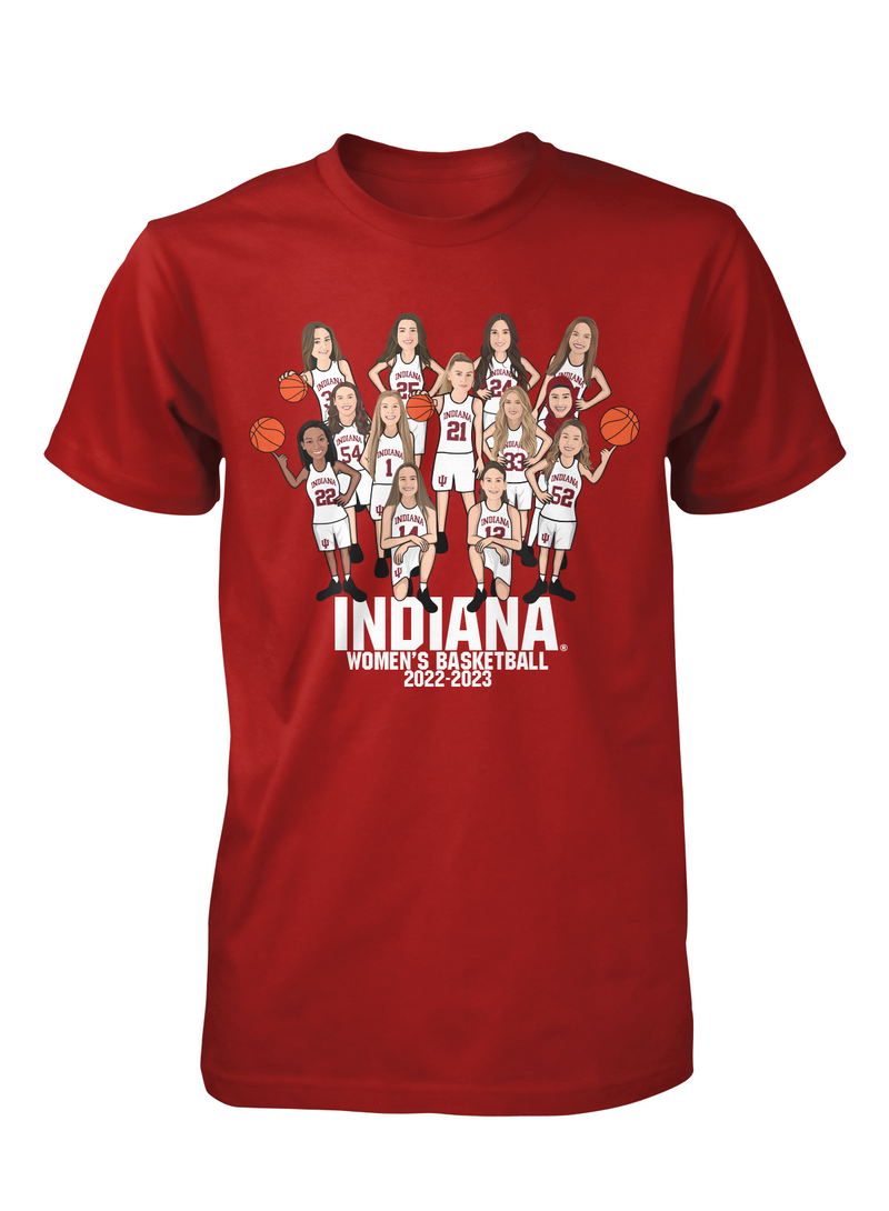 Throwback: Indiana Women's Basketball Team Tee: 2022-2023 - Adult