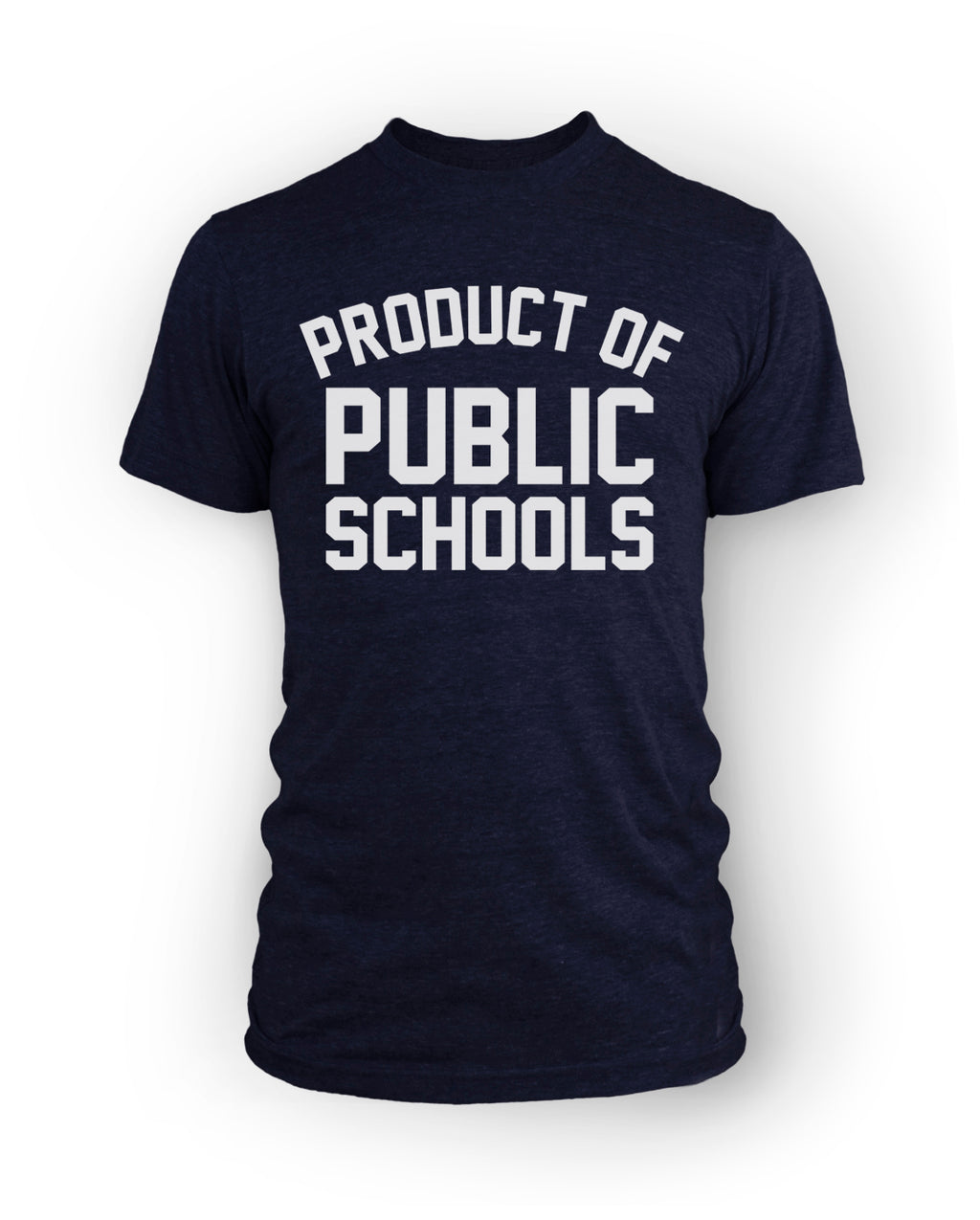 Product of Public Schools - Large Logo | Unisex - Navy - Originalitees