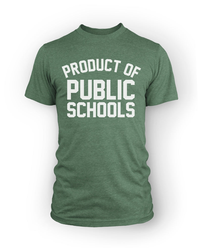 Product of Public Schools - Large Logo | Unisex - Olive - Originalitees