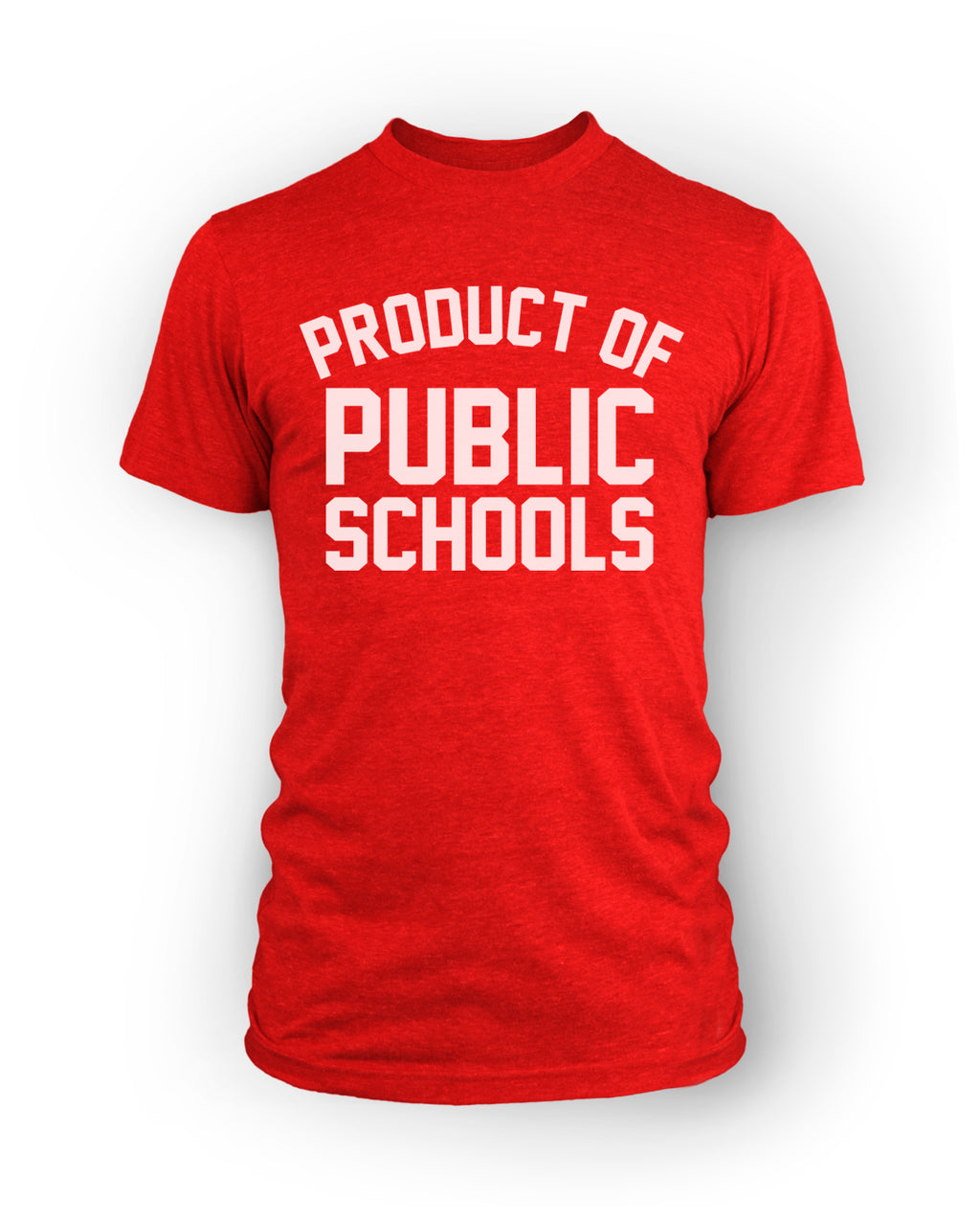 Product of Public Schools - Large Logo | Unisex - Red - Originalitees